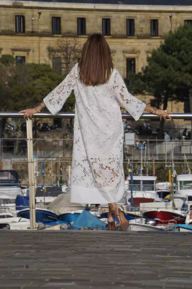 ALINA – ELEGANT LACE WHITE DRESS