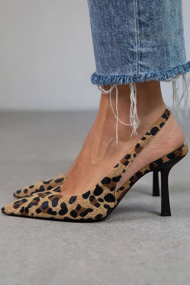 ARIONELLE – LEOPARD SLINGBACK HEELS