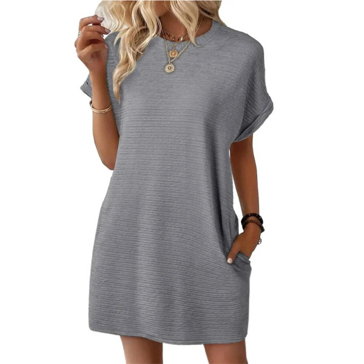 ROMINA – CASUAL MINIMALIST ROUND NECK SUMMER DRESS