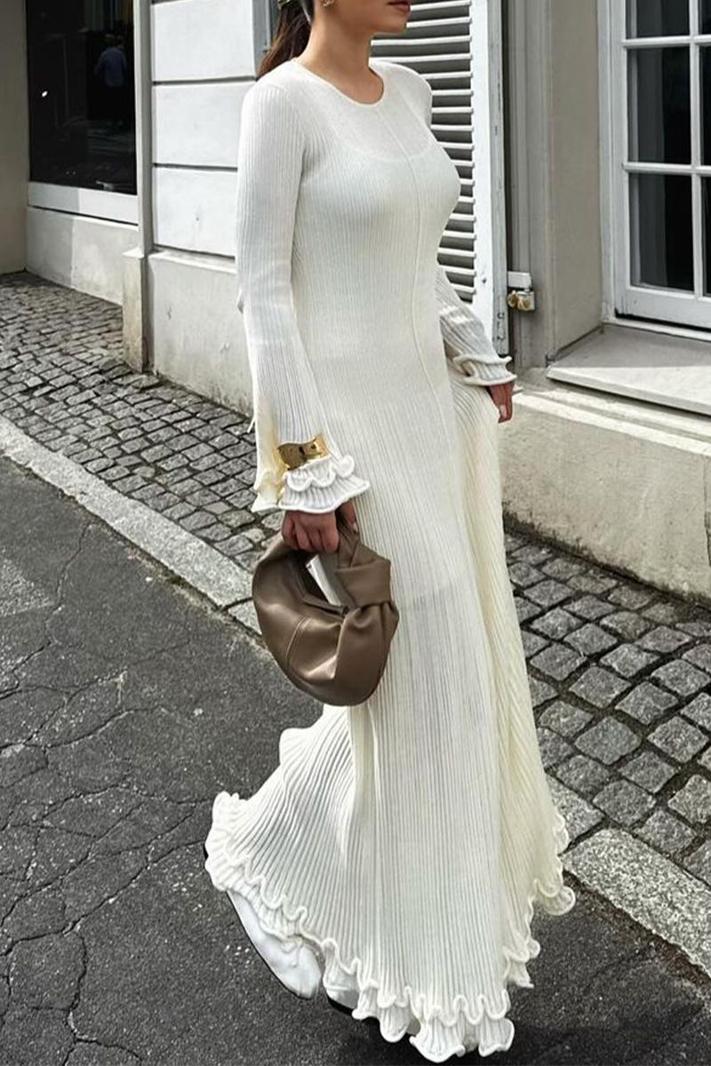 KATRIELLE – ELEGANT LACE-UP BACKLESS SKIRT DRESS