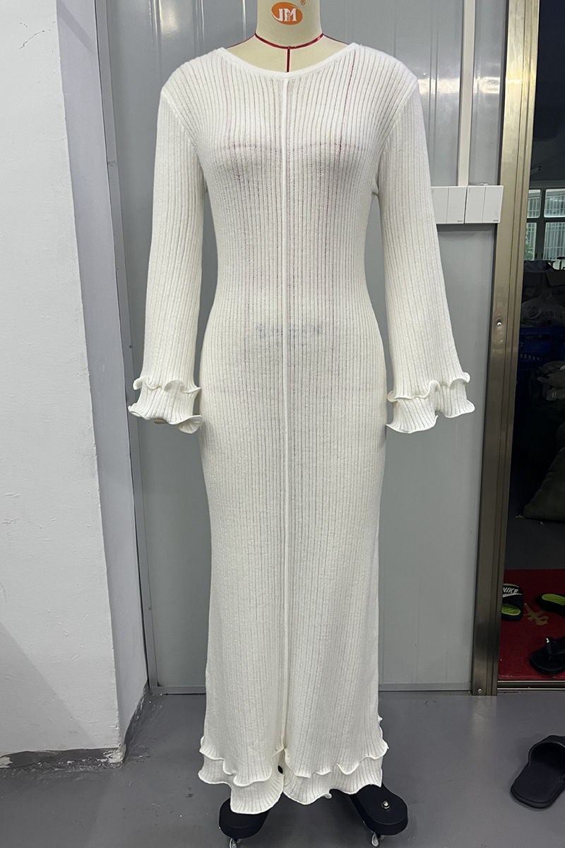 KATRIELLE – ELEGANT LACE-UP BACKLESS SKIRT DRESS