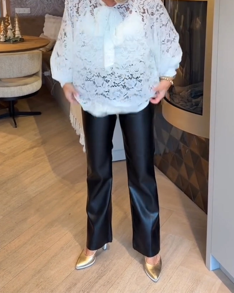 Blouse Ribbon Design Lace