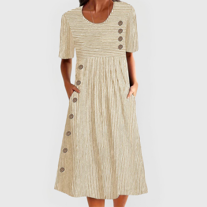Wanda - Striped Midi Dress