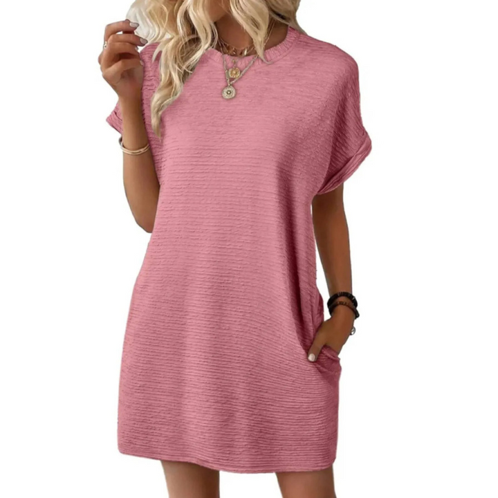 ROMINA – CASUAL MINIMALIST ROUND NECK SUMMER DRESS
