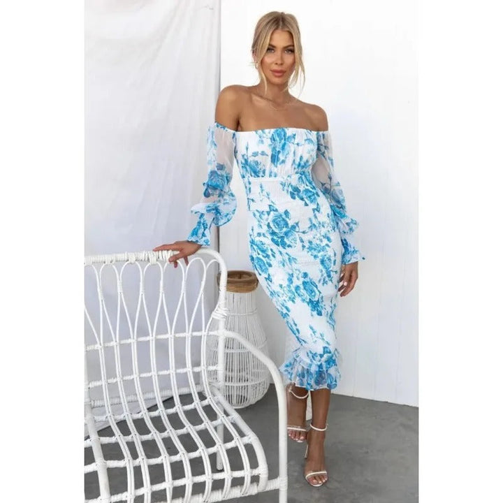THESARIA – ROMANTIC OFF-SHOULDER TUBE DRESS