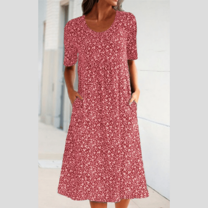 ODALYS – STYLISH FLORAL PRINT MIDI DRESS