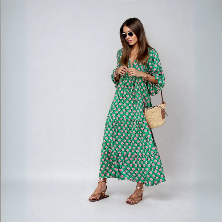 Elin - Boho Maxi Cotton Dress