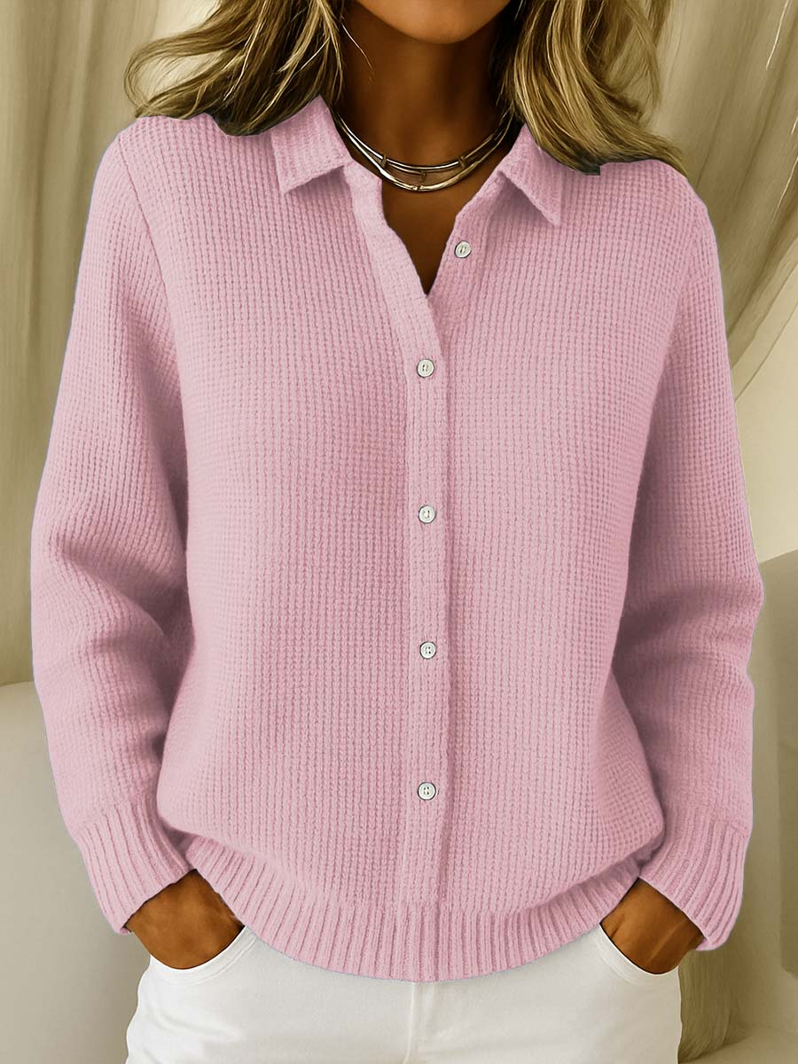 ELAINE – CLASSIC KNIT BUTTON CARDIGAN