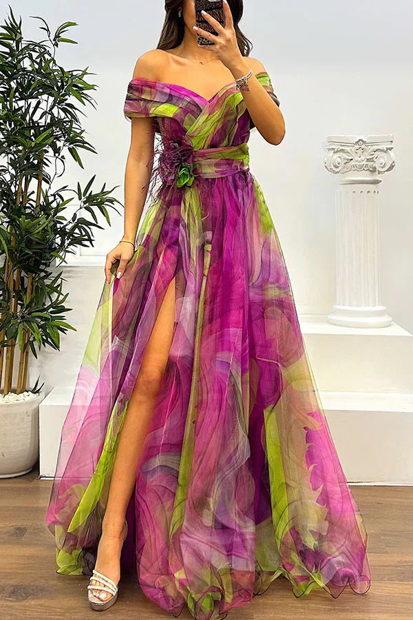 Aurora - Stunning Off-Shoulder Maxi Dress
