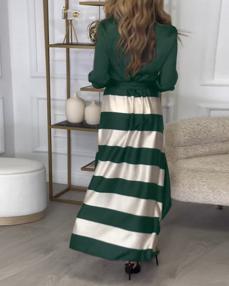 Ariana - Striped Elegance Dress