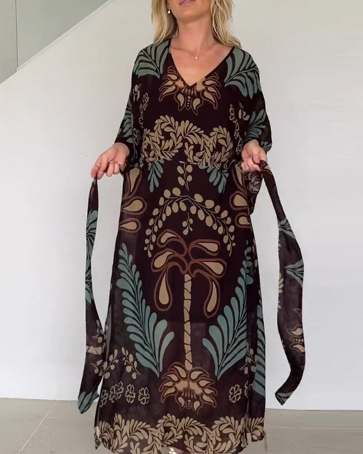 Dress Bohemian V-neck Loose