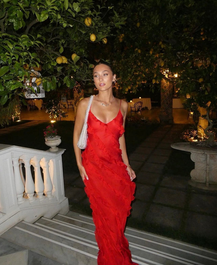 Aliza - Ruffled Maxi Dress