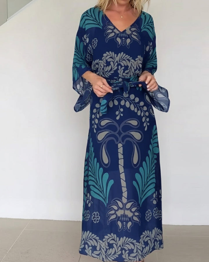 Dress Bohemian V-neck Loose