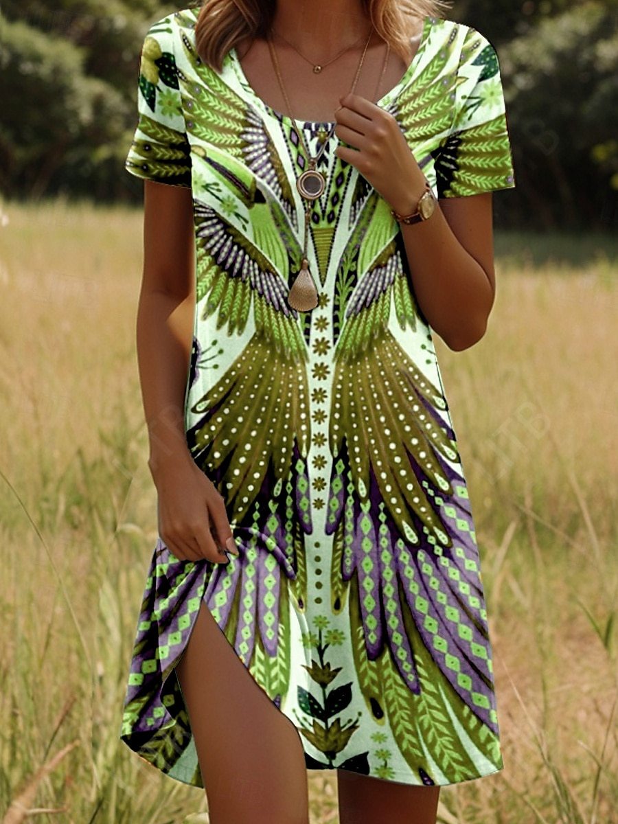 Mabel - Trendy Ethnic Printed Summer Dress
