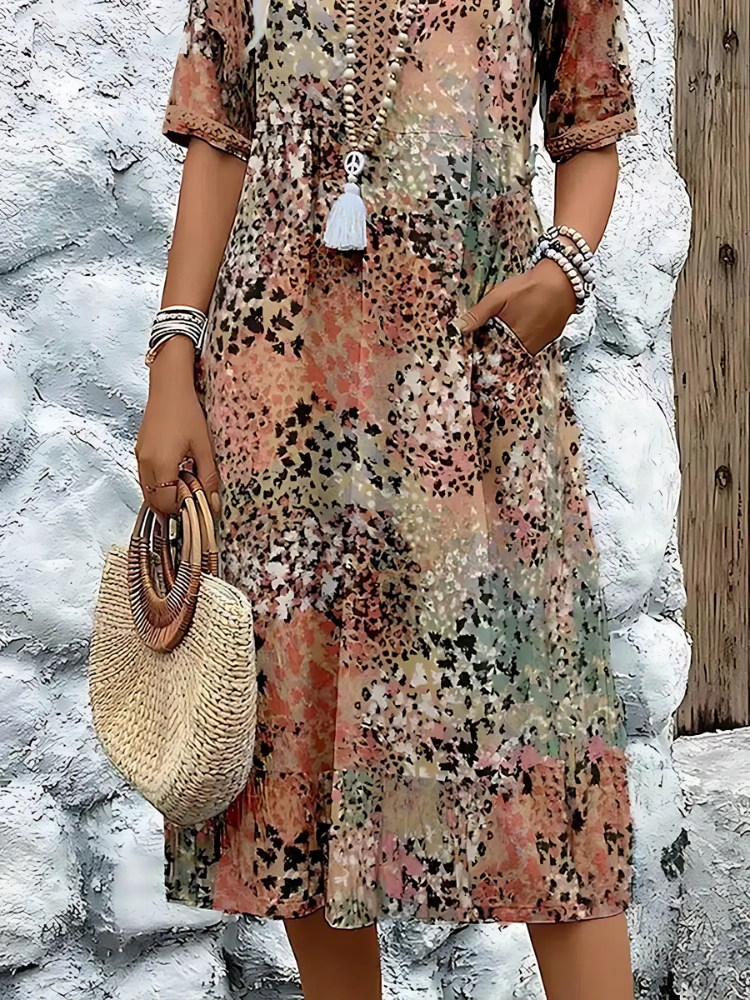 Isabella – Vibrant Mid Length Dress