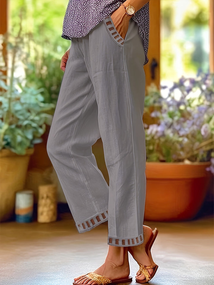 Wren – Relaxed Contrast Trim Cropped Pants