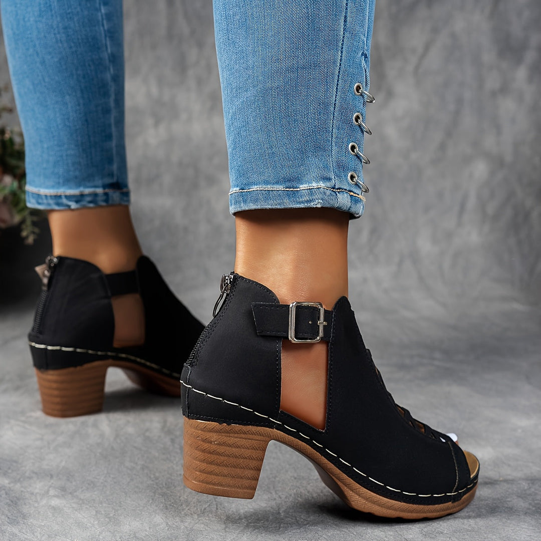 Nessa - Lattice-Heel Sandals