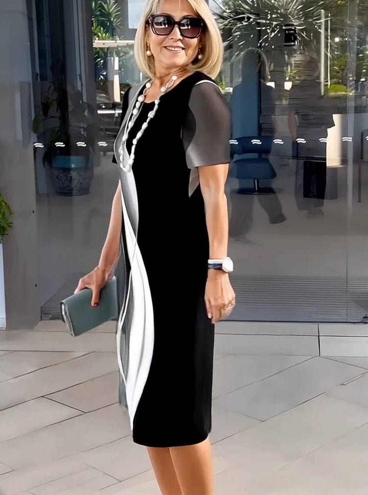 SHIRA – COMFORTABLE LOOSE PRINTED MEDIUM DRESS