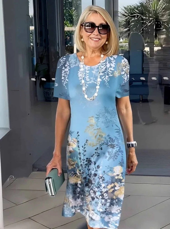 SHIRA – COMFORTABLE LOOSE PRINTED MEDIUM DRESS