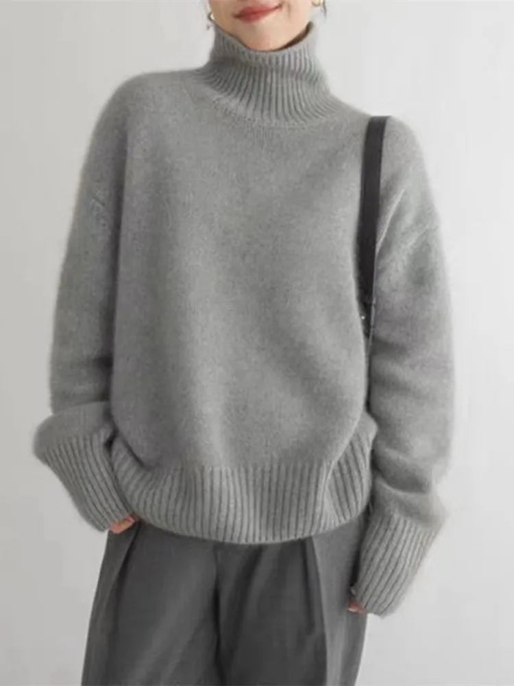 ORLYNITHRA – HIGH NECK CASHMERE SWEATER