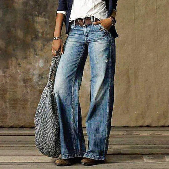 Lina - Retro Wide Leg Jeans