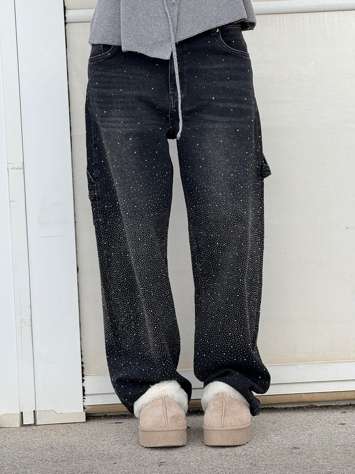 Victoria - High-Waist Glitter Jeans