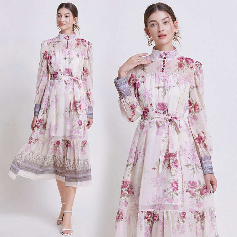ZEHLIA – ELEGANT FLORAL CHIFFON DRESS