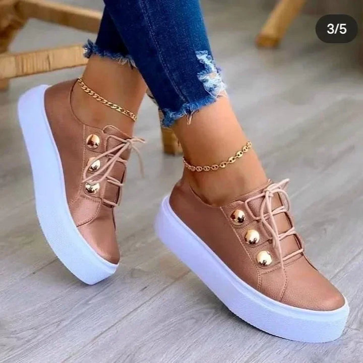 Serena - Orthopedic Round Toe Platform Sneakers