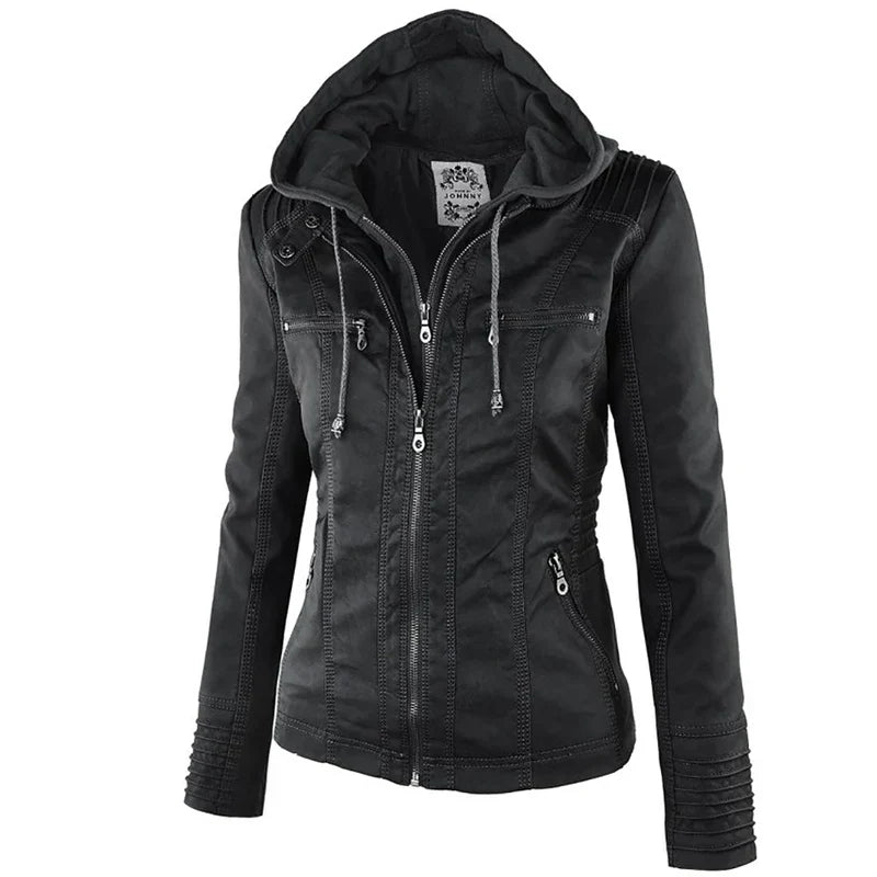 ENYA – WATERPROOF FAUX LEATHER JACKET