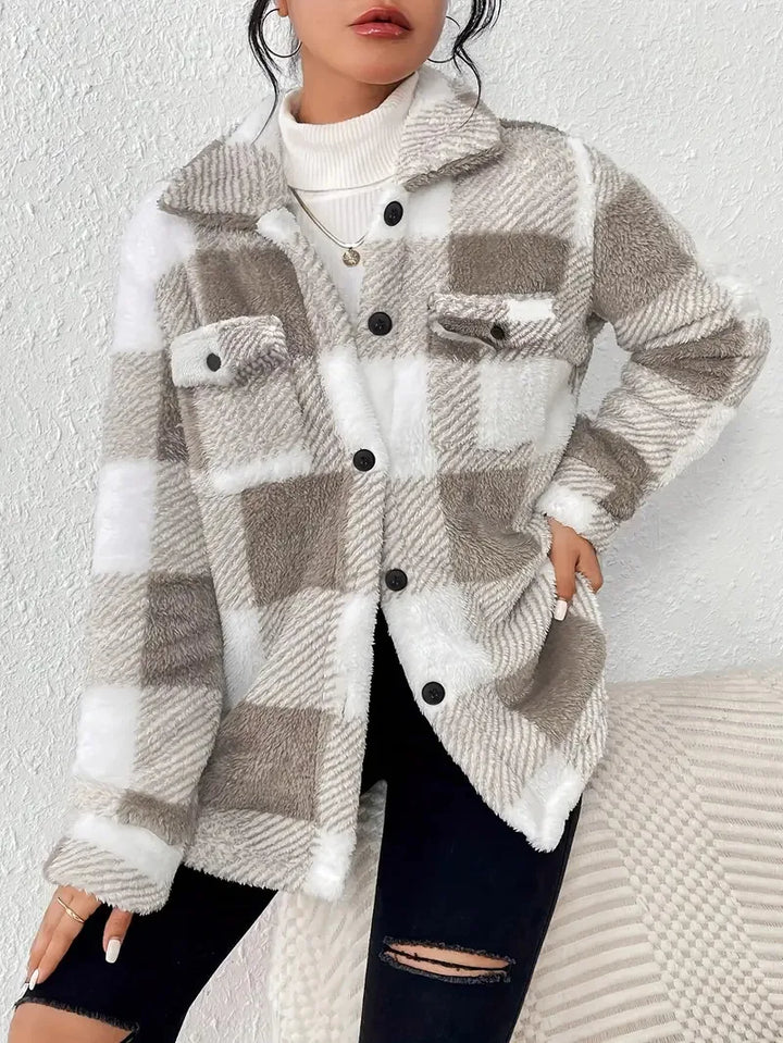 CALENIRAE – STYLISH PLAID FLEECE JACKET