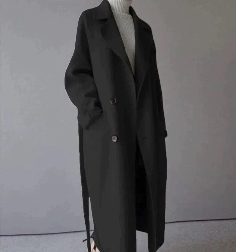 Sarah - Longline Wool Coat