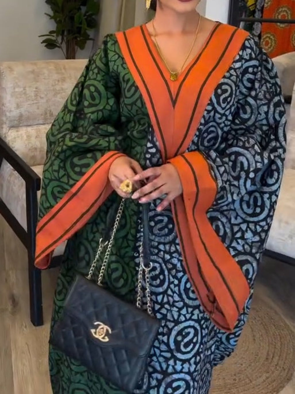 HALCYON – SLEEK DRESS WITH BOLD COLOR PANELS