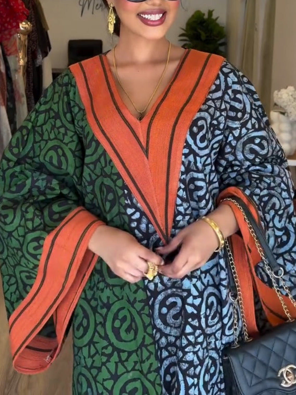 HALCYON – SLEEK DRESS WITH BOLD COLOR PANELS