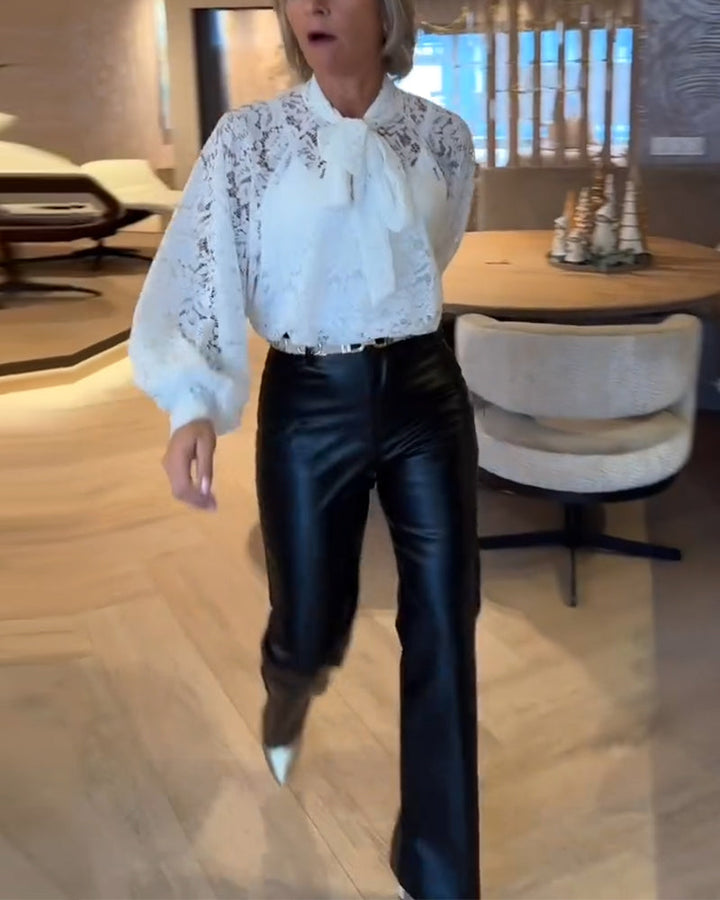 Blouse Ribbon Design Lace