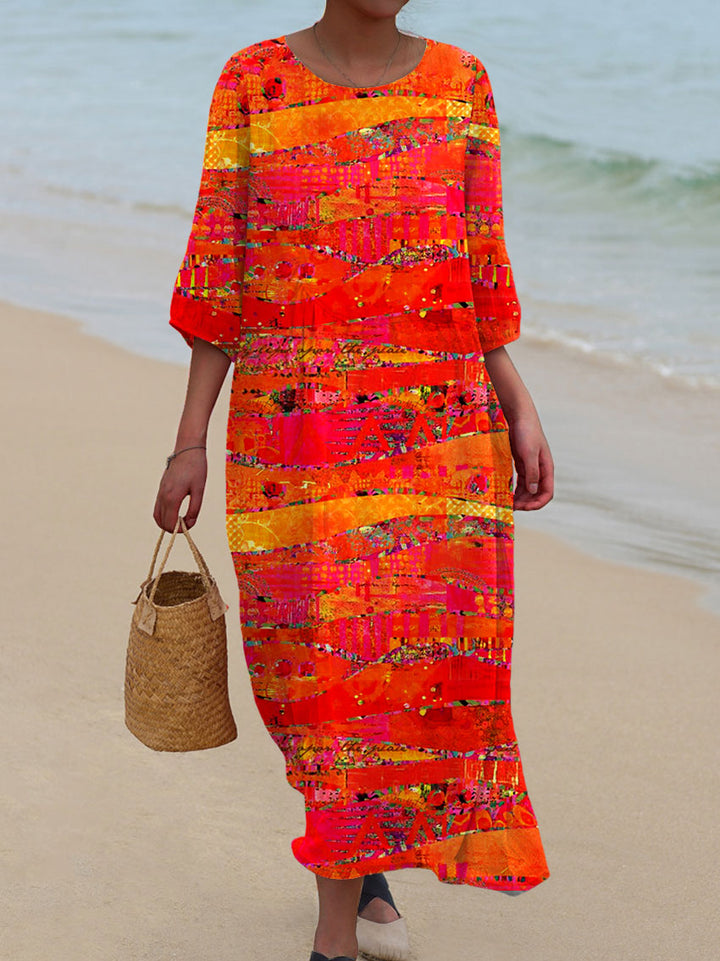 NIRELLE – VINTAGE ART PRINT CASUAL COTTON AND LINEN