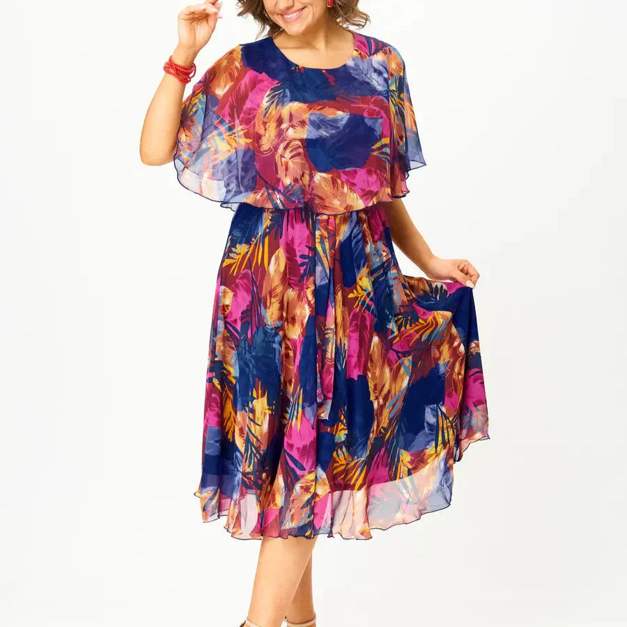 AYALA – COMFORTABLE PLUS SIZE CHIFFON DRESS