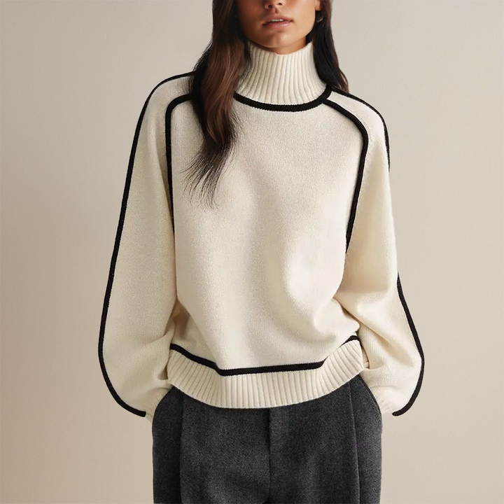Ava - Luxurious Turtleneck with Contrasting Details