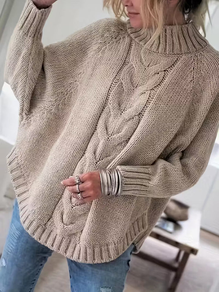 PAMELLA – CABLE KNIT OVERSIZED SWEATER