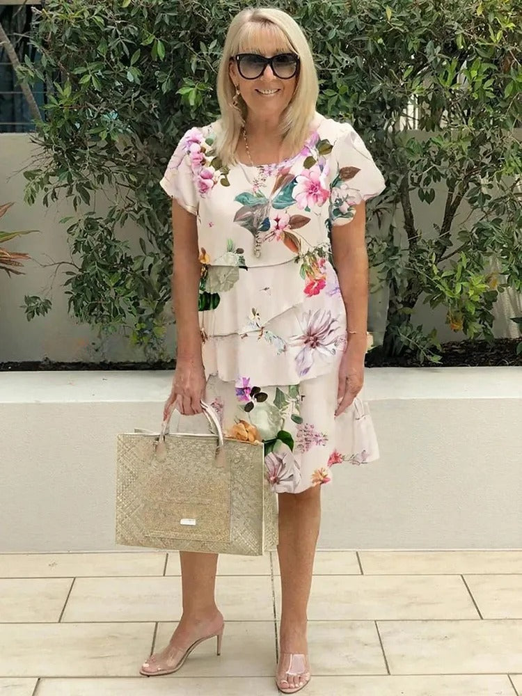 NOEMI – BOHO FLORAL CASCADE MAXI DRESS