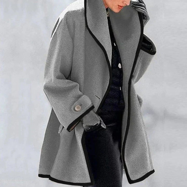 Casey | Elegant Contrast Coat