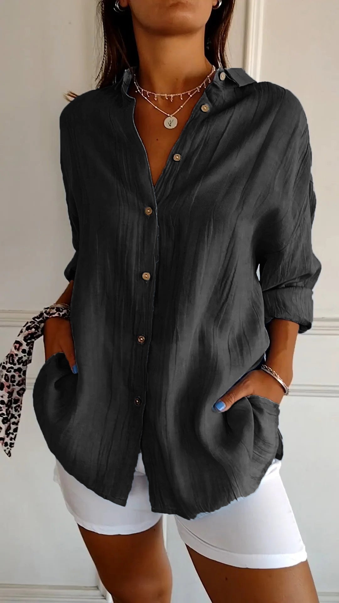 Sasha - Elegant Pleated Shirt