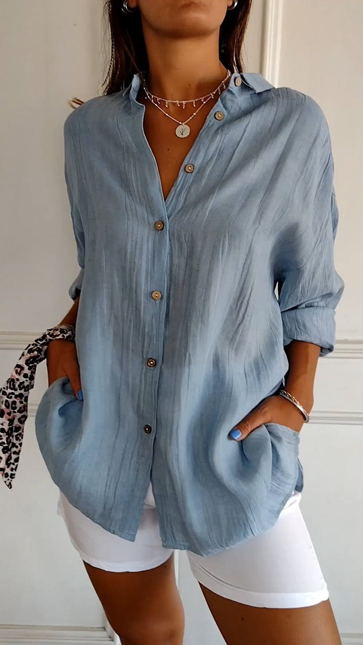 Sasha - Elegant Pleated Shirt