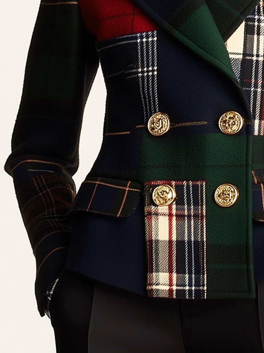 Thiralyssea – Classic Wool Plaid Jacket