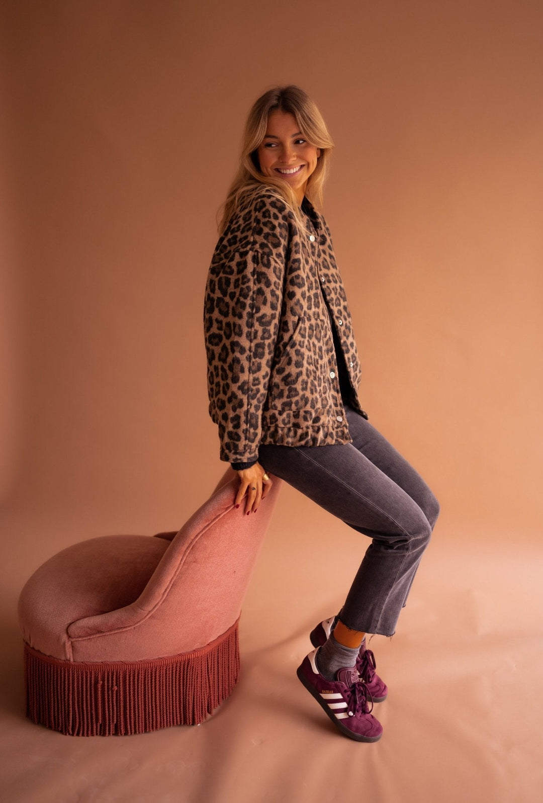 THESAVELLE – LEOPARD PRINT TRENDY JACKET