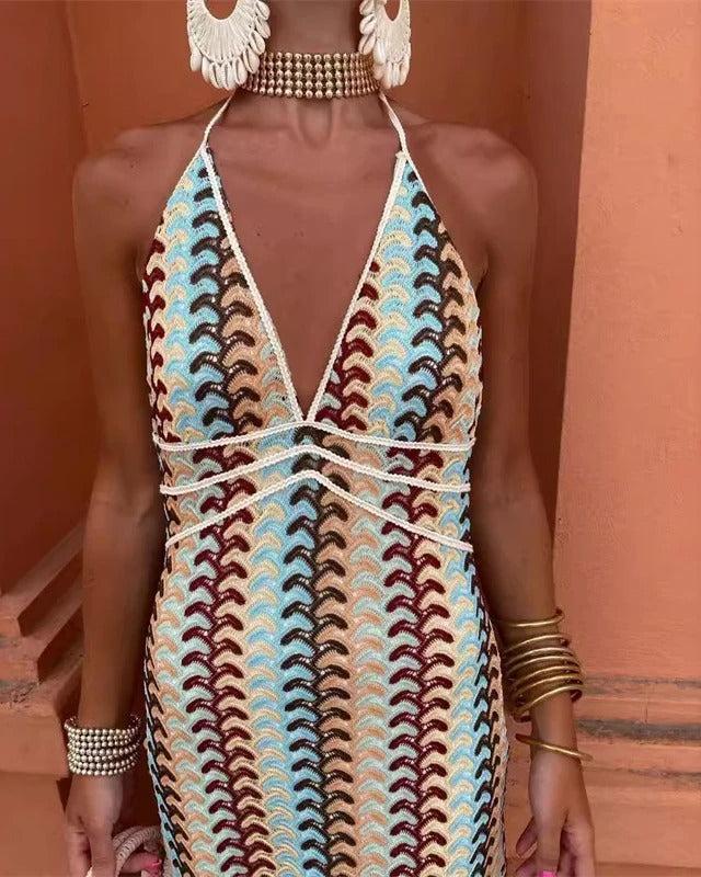 ARLETTE – BOHO CROCHET BEACH TUNIC DRESS