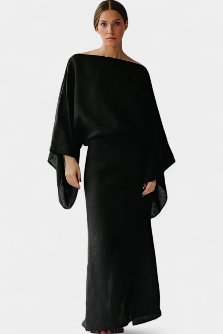 NOELLE – STYLISH LINEN & COTTON KIMONO DRESS